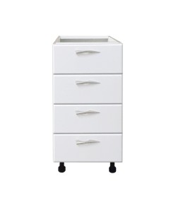 Padova-Corp inferior 4 sertare ,  Alb/ MDF vopsit Alb  , 40 x 52x 82 cm