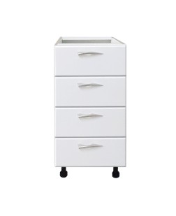Padova-Corp inferior 4 sertare ,  Alb/ MDF vopsit Alb  , 40 x 52x 82 cm