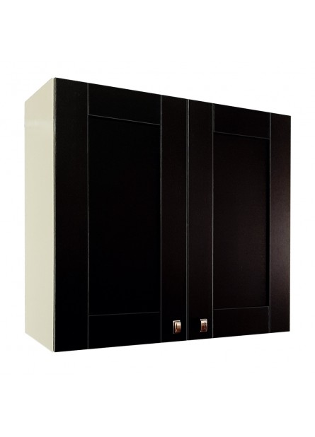 Ancona, Corp superior 80 cm ,pal Galben/ usi lemn Wenge, 80 x 32 x 72 cm