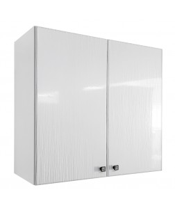 Como - Corp superior 2 usi, Alb / MDF alb fantezie,  80 x 32 x 72 cm