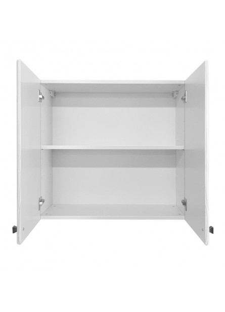 Como - Corp superior 2 usi, Alb / MDF alb fantezie,  80 x 32 x 72 cm