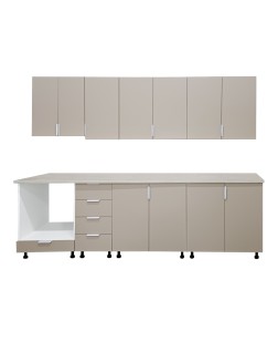 Bucatarie Imola, pal alb striat /  Ice coffe, varianta de 2,6 mm