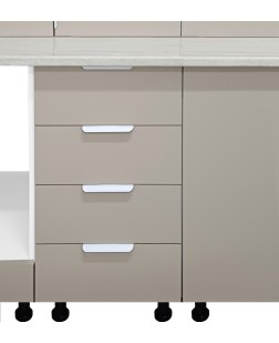 Bucatarie Imola, pal alb striat /  Ice coffe, varianta de 2,6 mm