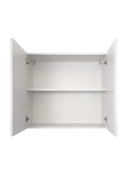 Parma - Corp superior 2 usi, Alb striat / MDF Whitewood, 80 x 32 x 72cm