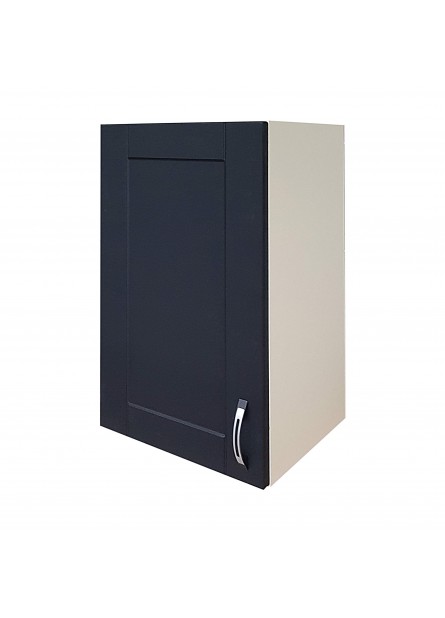 Pescara, Corp superior 40cm, Vanilie/usi MDF Negru, 40x32x72cm