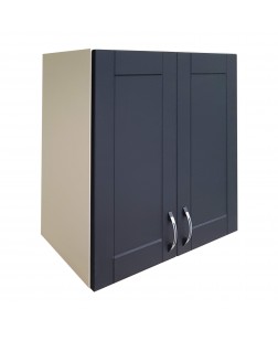 Pescara, Corp superior 80cm , Vanilie/usi MDF Negru, 80x32x72cm