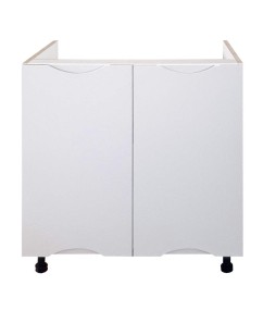 Masca  de chiuveta  Roma, pal alb / MDF gri deschis , 80 x 52 x 82 cm