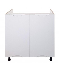 Masca  de chiuveta  Roma, pal alb / MDF gri deschis , 80 x 52 x 82 cm
