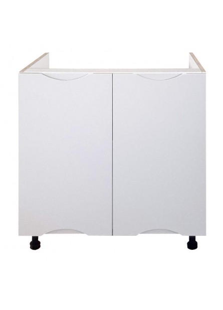 Masca  de chiuveta  Roma, pal alb / MDF gri deschis , 80 x 52 x 82 cm