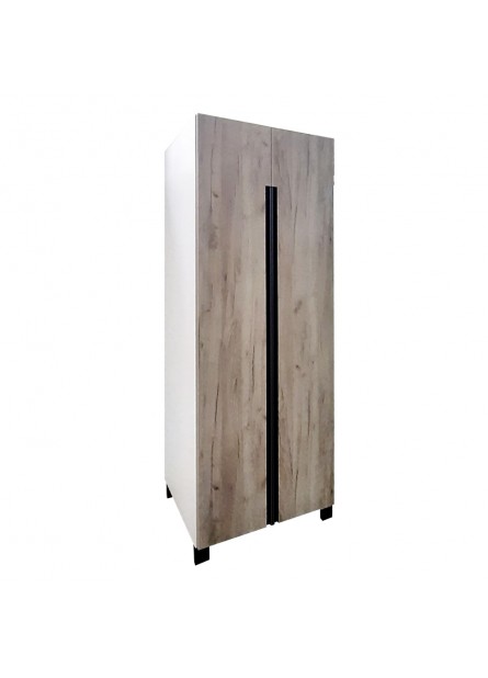 Dulap 2 usi SANTA FE II, pal ALB / usi Stejar Kraft ,  900 x 540 x 2150 mm
