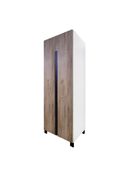 Dulap 2 usi SANTA FE II, pal ALB / usi Stejar Kraft ,  900 x 540 x 2150 mm