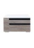 Set 2  noptiere Santa Fe 3 sertare, pal stejar kraft/ Alb , 520 x 400 x  330mm 