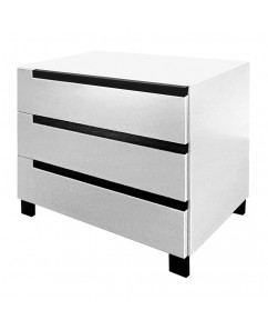 Comoda Santa Fe 3 sertare, pal  Alb , 930 x 480 x 730mm