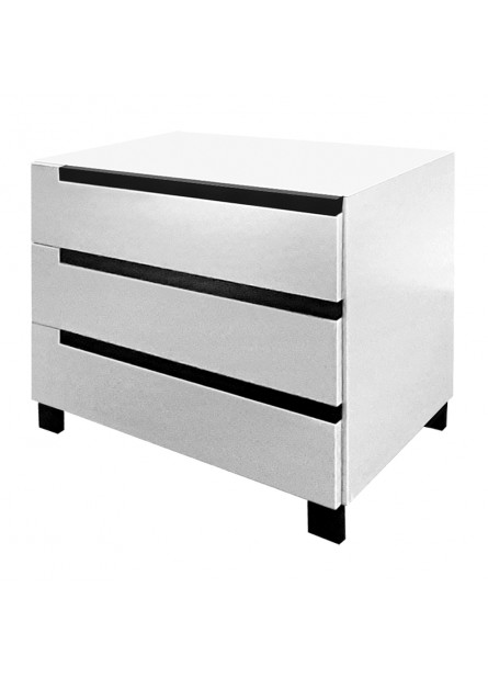 Comoda Santa Fe 3 sertare, pal  Alb , 930 x 480 x 730mm