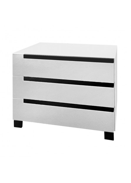 Comoda Santa Fe 3 sertare, pal  Alb , 930 x 480 x 730mm