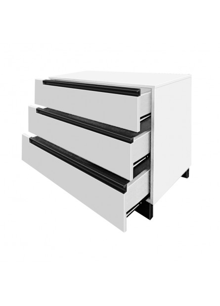 Comoda Santa Fe 3 sertare, pal  Alb , 930 x 480 x 730mm