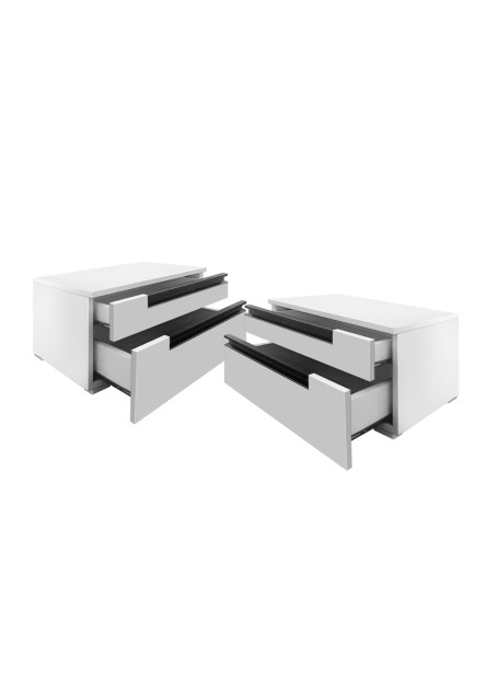 Noptiera Santa Fe , set 2 buc, pal alb , 550 x 400 x 340mm Noptiera Santa Fe , set 2 buc, pal alb , 550 x 400 x 340mm