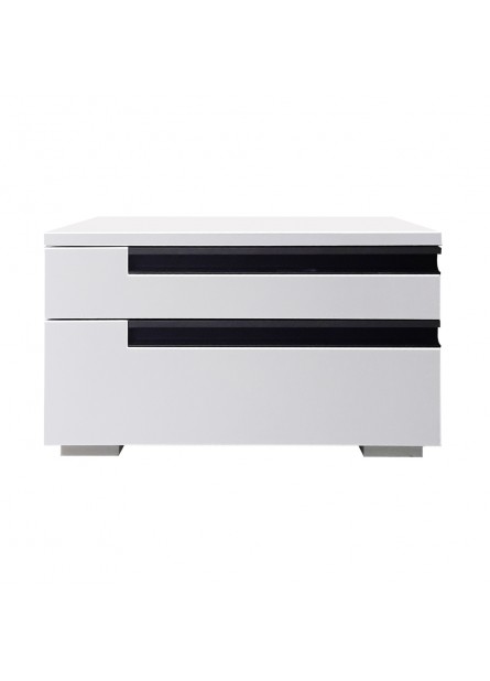 Set 2  noptiere Santa Fe 3 sertare, pal  Alb , 520 x 400 x  330mm