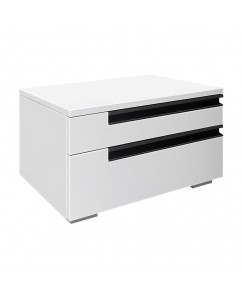 Set 2  noptiere Santa Fe 3 sertare, pal  Alb , 520 x 400 x  330mm