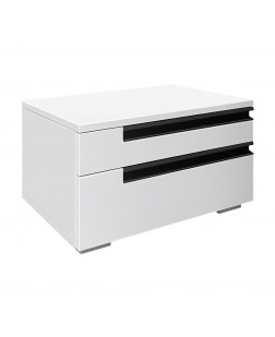 Set 2  noptiere Santa Fe 3 sertare, pal  Alb , 520 x 400 x  330mm