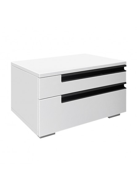 Set 2  noptiere Santa Fe 3 sertare, pal  Alb , 520 x 400 x  330mm