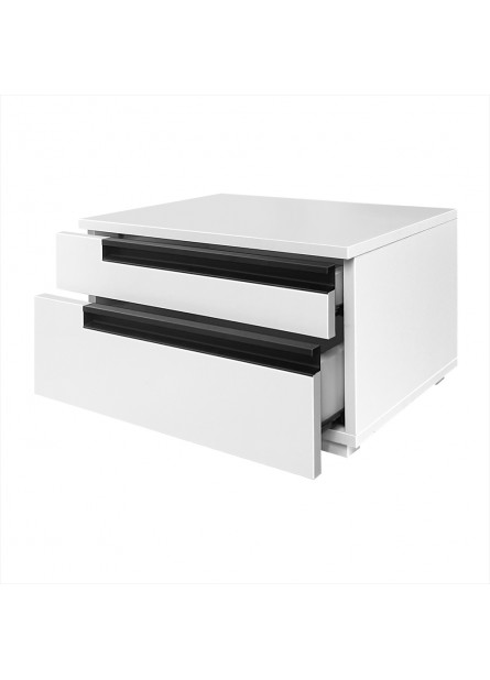 Set 2  noptiere Santa Fe 3 sertare, pal  Alb , 520 x 400 x  330mm