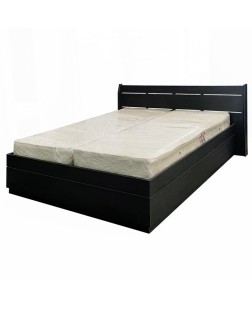 Pat dublu cu tablie, Mallorca, pal stejar Bosfor, 1600 x 2000 mm