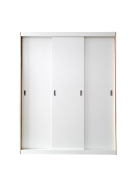 Dulap 3 usi culisante Malaga , alb / stejar sonoma , 172 x 66 x 210 cm