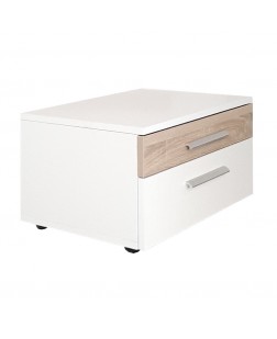 Noptiera  Malaga , set 2 buc, alb/ sonoma  , 550 x 400 x 330mm