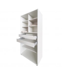 Dresing Oviedo 2 ,  pal Alb , fara usi , 1000x 580 x 2150mm