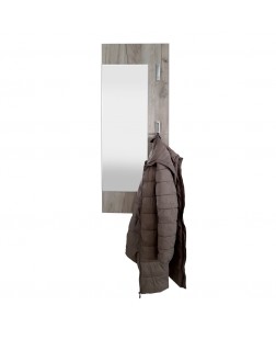 Oglinda cu agatatori  La Roca, prindere pe perete, pal  Stejar kraft, 47 x 3 x 120 cm