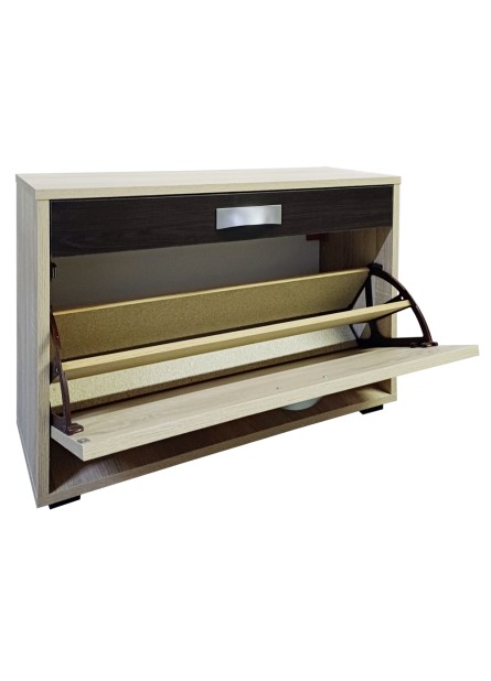 Pantorfar Burg  un compartiment + sertar, pal sonoma/ wenge, 80 x 27 x 58 cm
