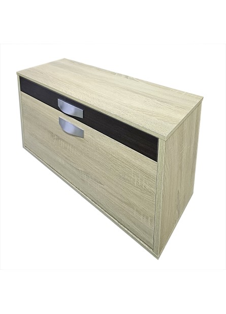 Pantorfar Burg  un compartiment + sertar, pal sonoma/ wenge, 80 x 27 x 58 cm