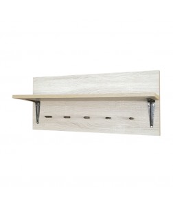 Cuier Rustik cu console , prindere de perete, pal sonoma, 80 x 22 x 35 cm