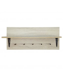 Cuier Rustik cu console , prindere de perete, pal sonoma, 80 x 22 x 35 cm