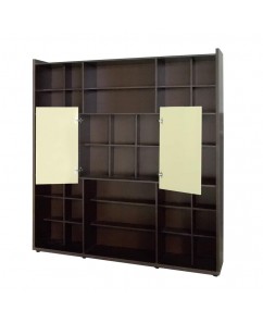 Biblioteca Girona , Wenge /MDF  Magnolia , 2040 x 350 x 2175 mm