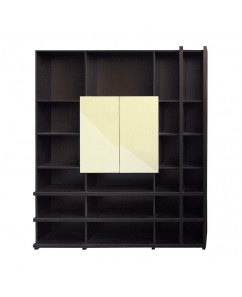 Biblioteca Girona , Wenge /MDF  Magnolia , 2040 x 350 x 2175 mm
