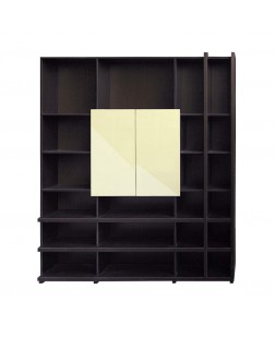 Biblioteca Girona , Wenge /MDF  Magnolia , 2040 x 350 x 2175 mm
