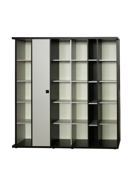 Biblioteca Serena, cu 3 spoturi , pal Wenge / Bej, 2200 x 400 x 2100 mm