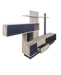 Living SYR  , pal stejar craft  /gri antracit , 3150 x 450 x 1920 mm