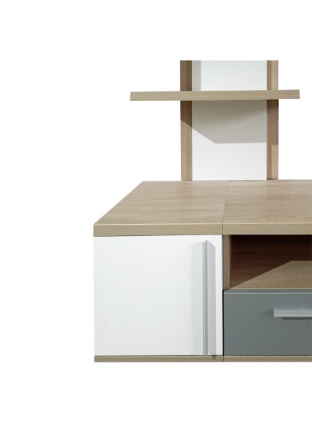 Living Bilbao , pal stejar sonoma /gri / alb , 2520 x 450 x 2120 mm