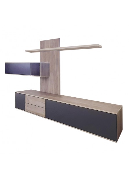 Living Campo  , pal stejar craft  /gri antracit , 2880 x 450 x 2120 mm