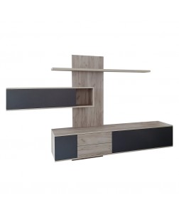 Living Campo  , pal stejar craft  /gri antracit , 3100 x 450 x 1980 mm
