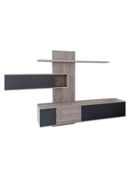 Living Campo  , pal stejar craft  /gri antracit , 2880 x 450 x 2120 mm