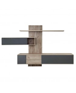 Living Campo  , pal stejar craft  /gri antracit , 3100 x 450 x 1980 mm