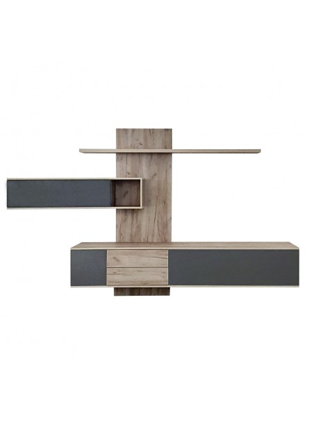 Living Campo  , pal stejar craft  /gri antracit , 2880 x 450 x 2120 mm