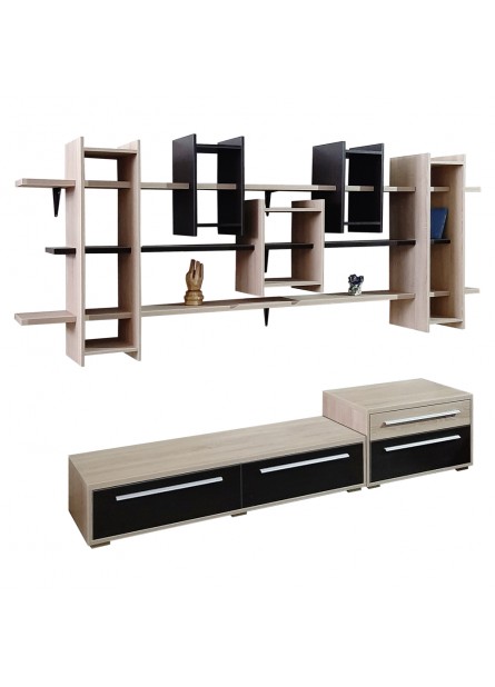 Living Puerta,  pal Wenge/ sonoma, 2780 x 450 x 2500mm