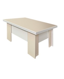 Masuta  Lerida II, pal Alb /MDF krem, 900 x 650 x 460 mm*( extinsa 1800 x 650 x  780 mm )