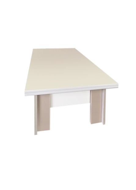 Masuta  Lerida II, pal Alb /MDF krem, 900 x 650 x 460 mm*( extinsa 1800 x 650 x  780 mm )