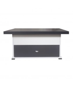 Masa extensibila Locarno II, cu sertar, pal  Antracit/ alb , 90 x 70 x 46,5  cm